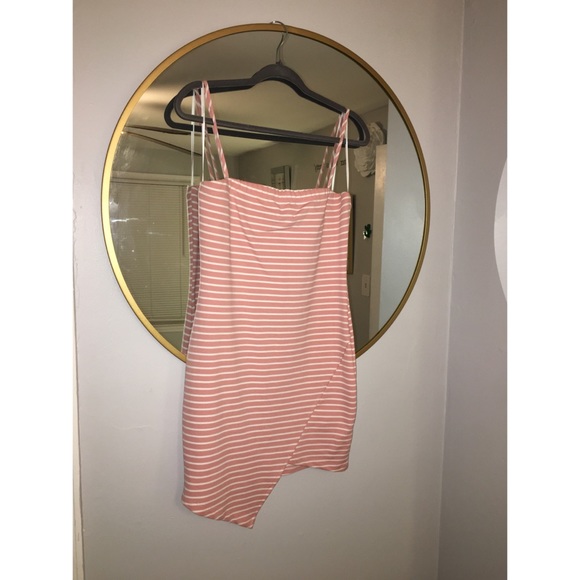 Pink striped mini dress - Picture 2 of 2